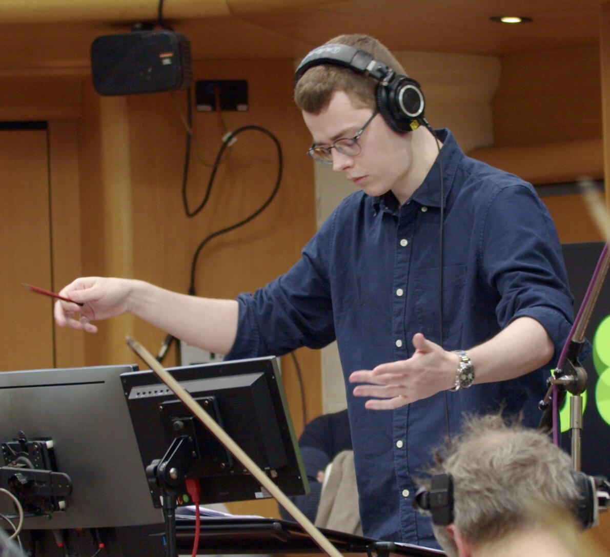 Recording orchestra at Air Studios